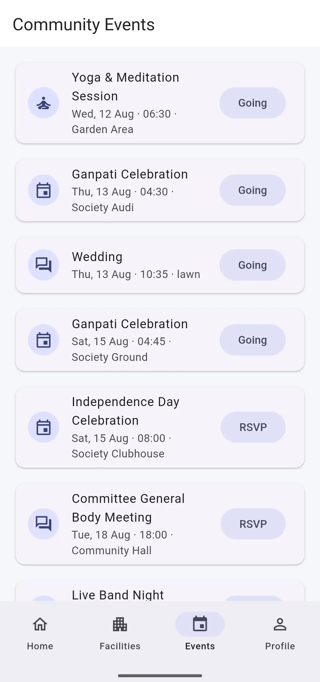 NeighbourOS Community Events